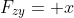F_{zy}= x