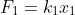 F_1=k_1x_1