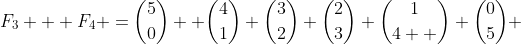 F_3 + F_4 =\binom{5}{0}+ \binom{4}{1}+\binom{3}{2}+\binom{2}{3}+\binom{1}{4  }+\binom{0}{5} 