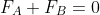 F_A+F_B=0