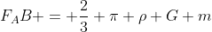 F_AB = \frac{2}{3} \pi \rho G m