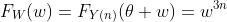 F_W(w)=F_{Y{(n)}}(\theta w)=w^{3n}