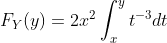F_Y(y)=2x^2\int_x^yt^{-3}dt
