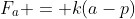 F_a = k(a-p)