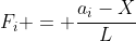 F_i = \frac{a_i-X}{L}