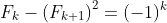 F_{k+2}\;F_k-\left(F_{k+1}\right)^2=(-1)^k