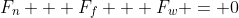 F_n + F_f + F_w = 0