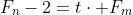 F_n-2=t\cdot F_m