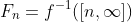 F_n=f^{-1}([n,\infty])