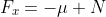F_x=-\mu N