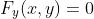 F_y(x,y)=0