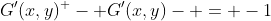 G'(x,y)^+- G'(x,y)- = -1