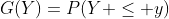 G(Y)=P(Y \leq y)