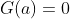 G(a)=0