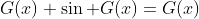 G(x)+\sin G(x)=G(x)