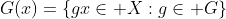 G(x)=\{gx\in X:g\in G\}