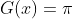 G(x)=\pi