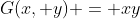 G(x, y) = xy
