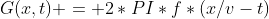 G(x,t) = 2*PI*f*(x/v-t)
