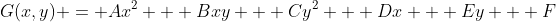 G(x,y) = Ax^2 + Bxy + Cy^2 + Dx + Ey + F