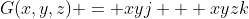 G(x,y,z) = xyj + xyzk