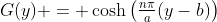 G(y) = \cosh\left(\tfrac{n\pi}a(y-b)\right)