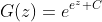 G(z)=e^{e^z+C}