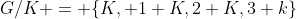 G/K = \{K, 1+K,2+K,3+k\}