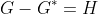 G-G^*=H