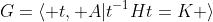 G=\langle t, A|t^{-1}Ht=K \rangle