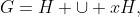 G=H \cup xH,
