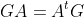 GA=A^tG