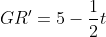 GR'=5-\frac{1}{2}t
