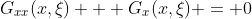G_{xx}(x,\xi) + G_x(x,\xi) = 0