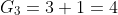 G_3=3+1=4