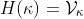 H(\kappa)=\mathcal{V}_{\kappa}