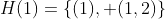 H(1)=\{(1), (1,2)\}