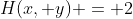 H(x, y) = 2