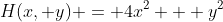 H(x, y) = 4x^2 + y^2