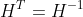 H^{T}=H^{-1}