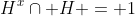 H^x\cap H = 1