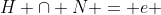 H \cap N = e 