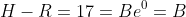 H-R=17=Be^0=B