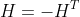 H=-H^T
