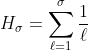 H_\sigma=\sum_{\ell=1}^{\sigma}\frac{1}{\ell}