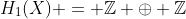 H_1(X) = \mathbb{Z} \oplus \mathbb{Z}