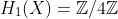 H_1(X)=\mathbb{Z}/4\mathbb{Z}