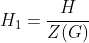 H_1=\frac{H}{Z(G)}