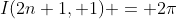 I(2n+1, 1) = 2\pi