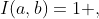I(a,b)=1 ,